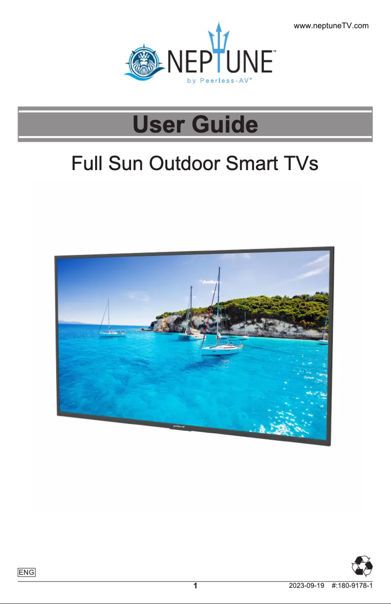 First page image of the manual for Neptune NT654