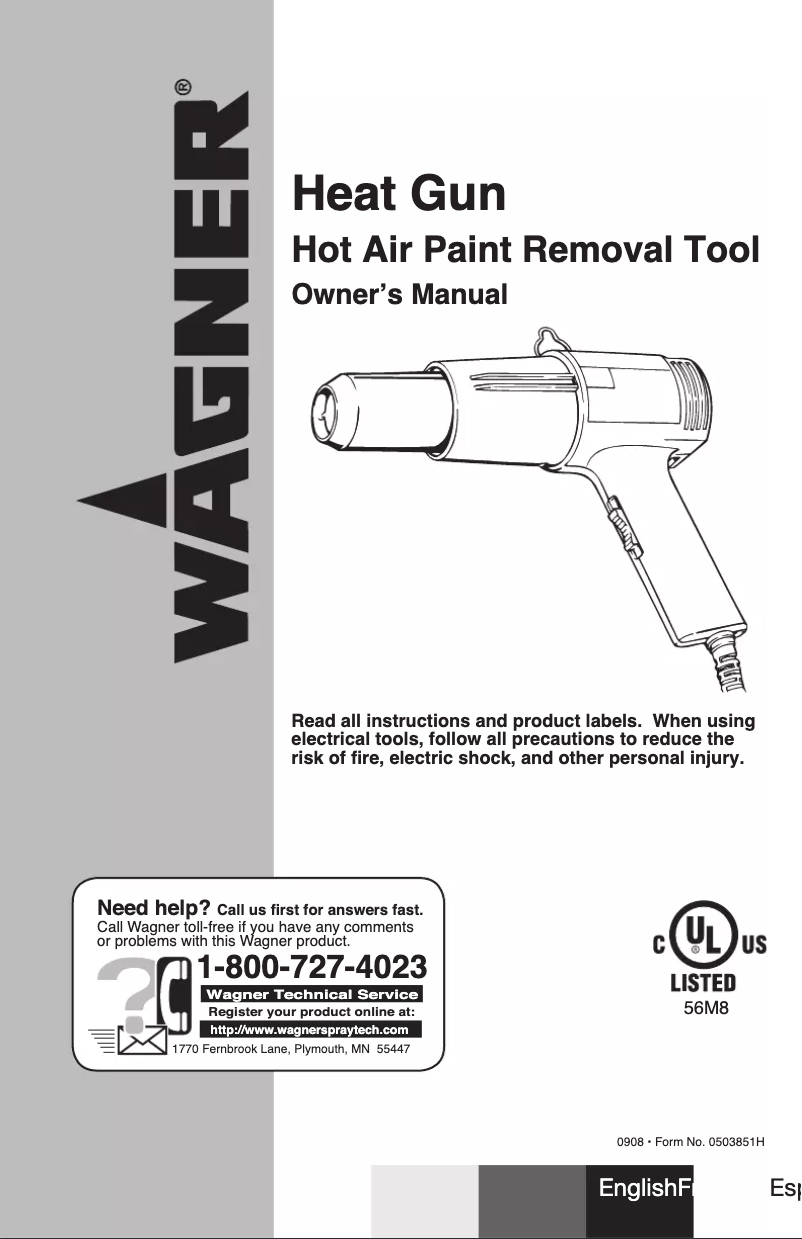 Page 1 of the manual User Manual Wagner HT1000