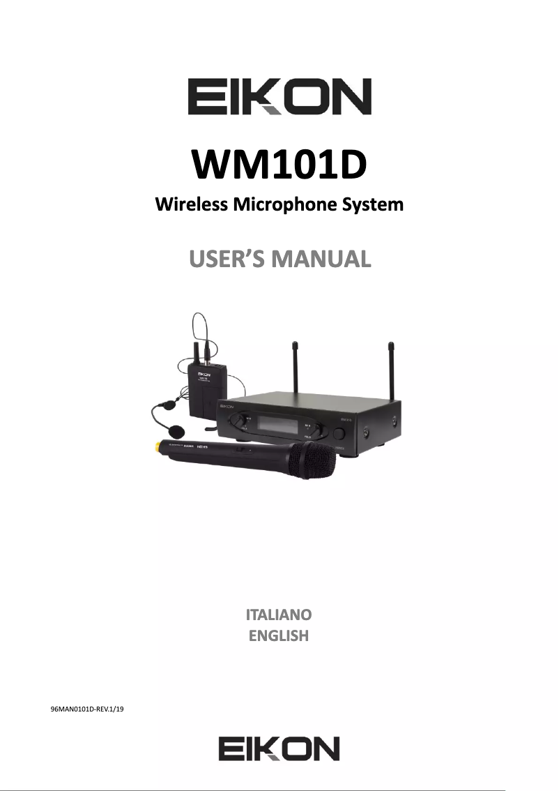 First page image of the manual for WM101D