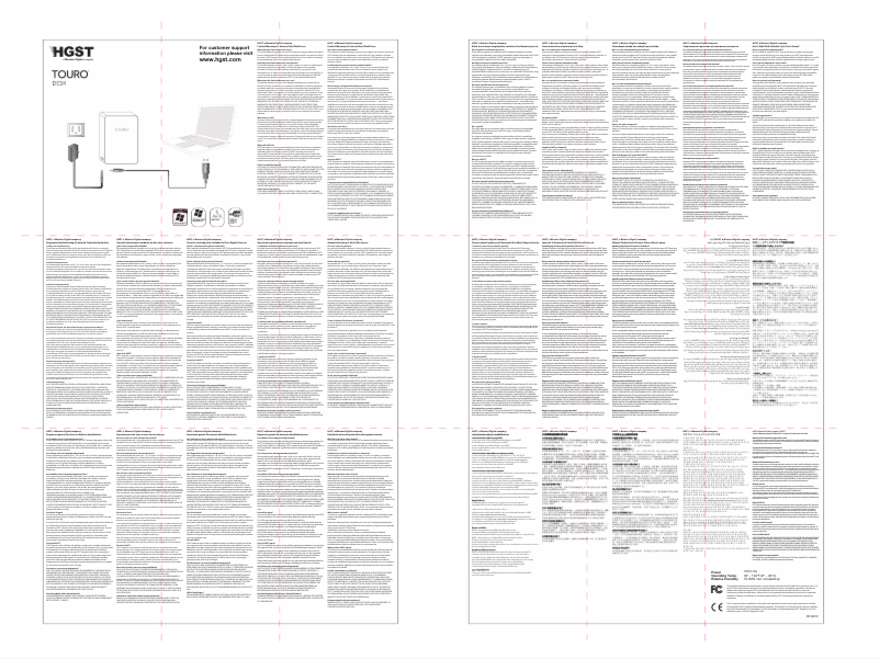 Page 1 of the manual User Manual HGST Touro Desk