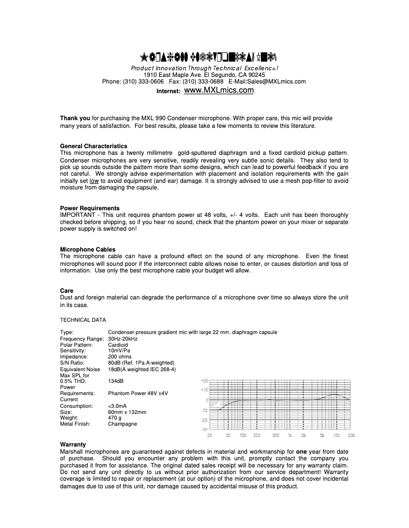 First page image of the manual for 990