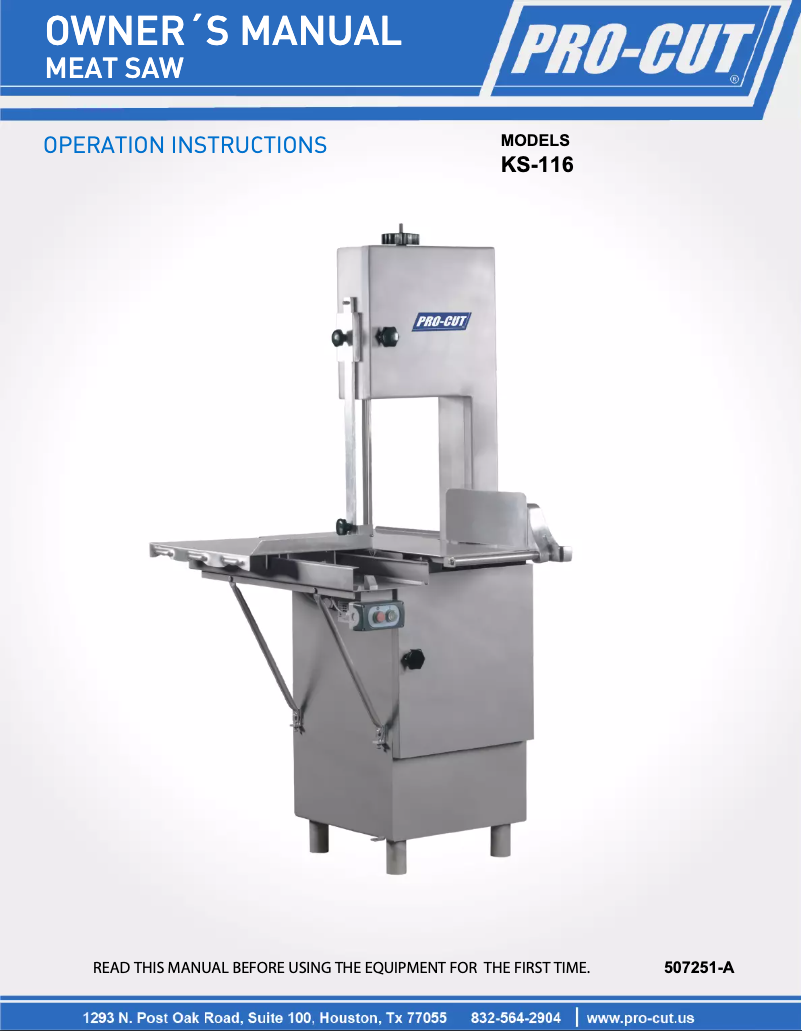 First page image of the manual for KS-116