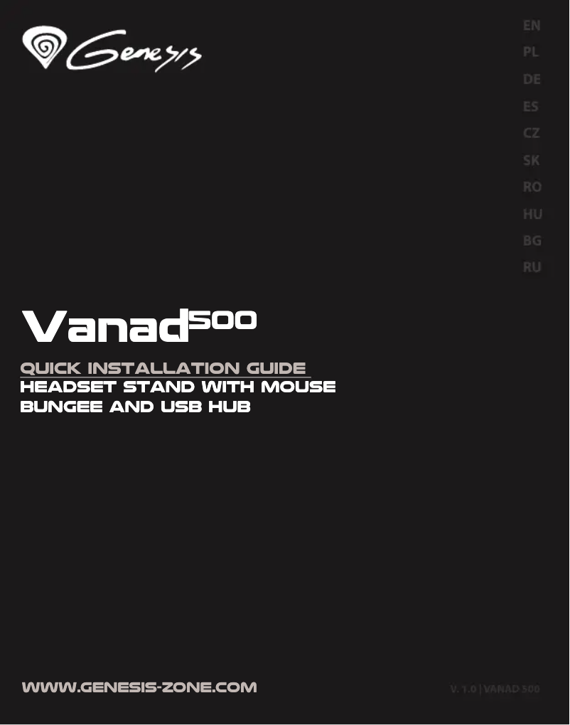 First page image of the manual for Vanad 500