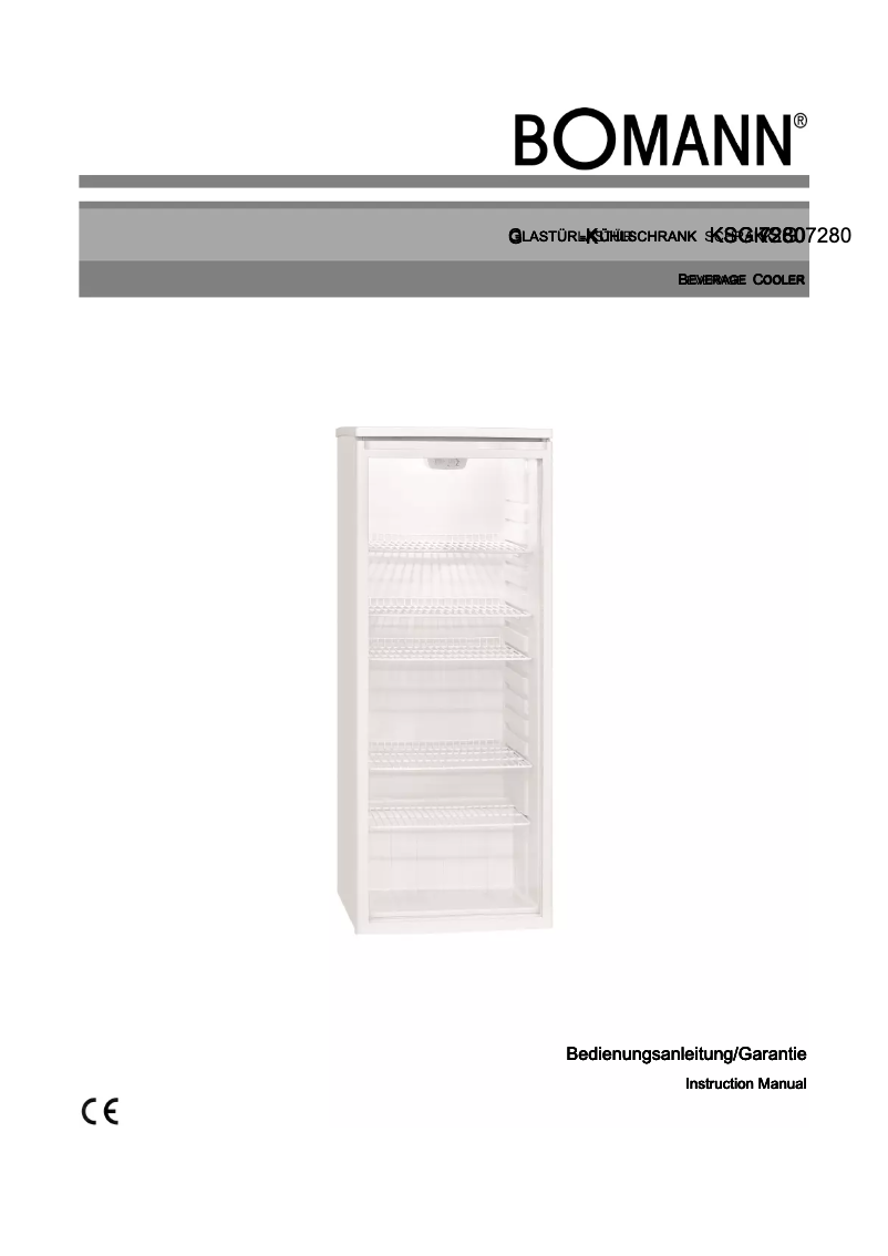 Page 1 of the manual User Manual Bomann KSG 7280