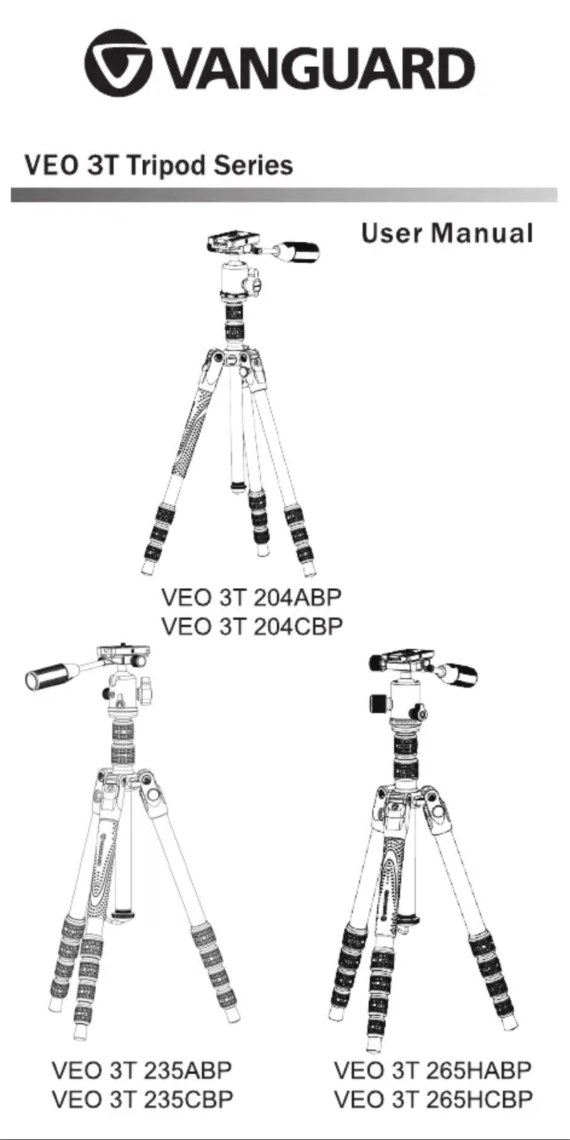 Page 1 of the manual User Manual Vanguard VEO 3T 265HAP