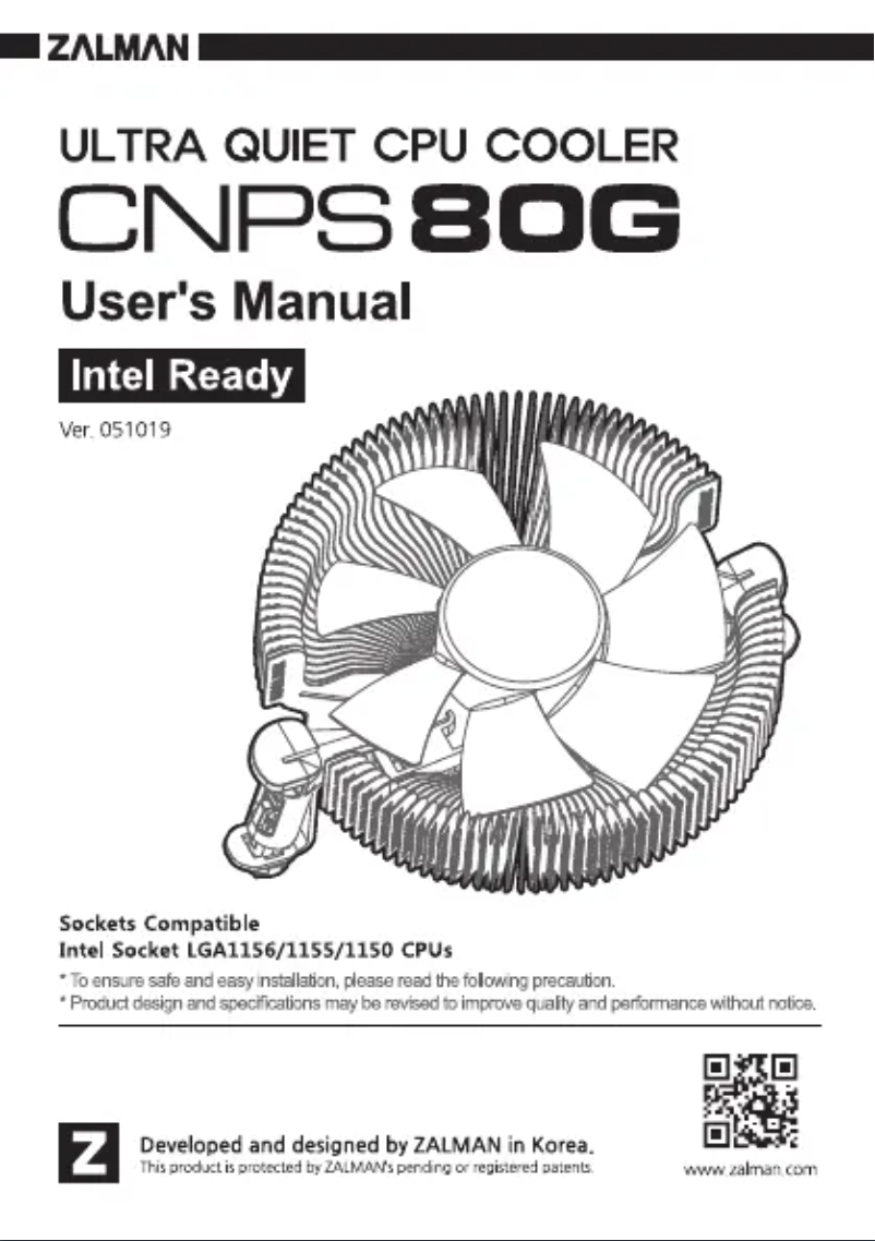 First page image of the manual for CNPS80G