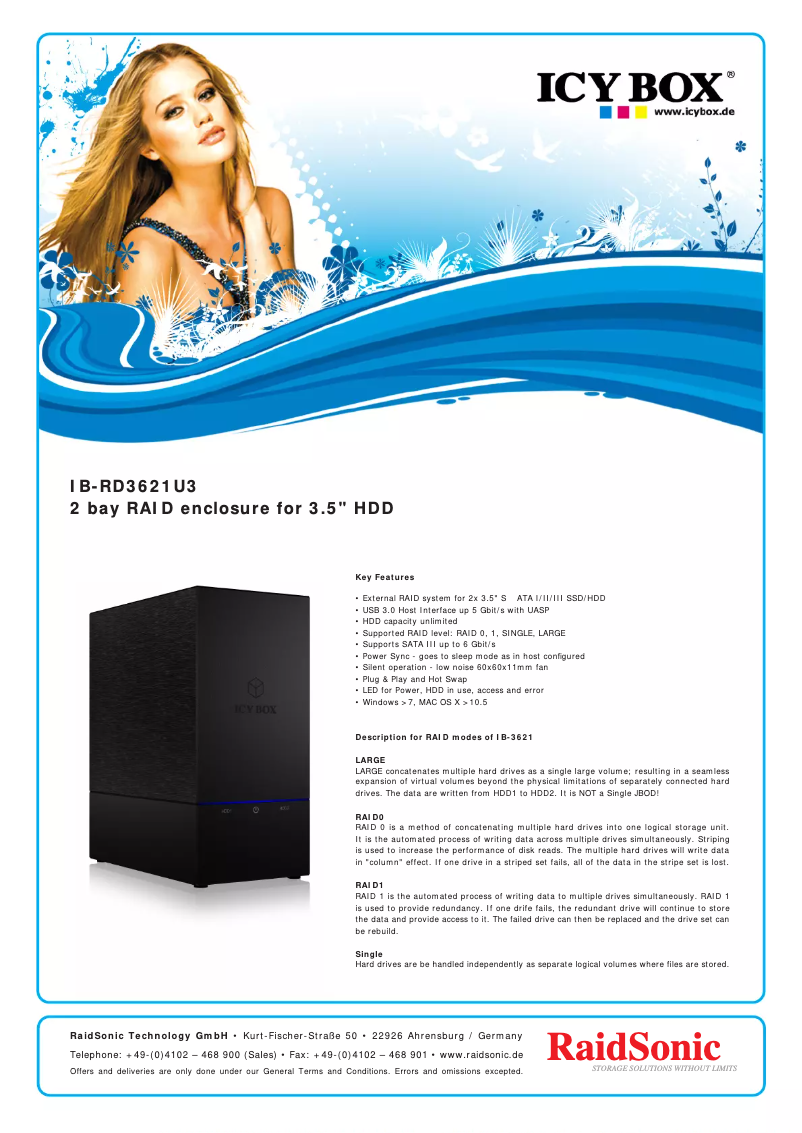 First page image of the manual for IB-RD3621U3