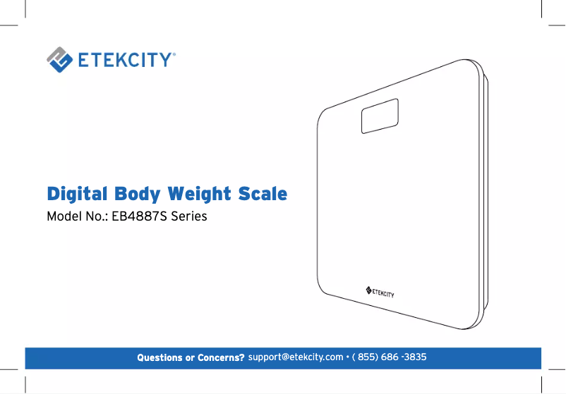 Page 1 of the manual User Manual Etekcity EB4887S