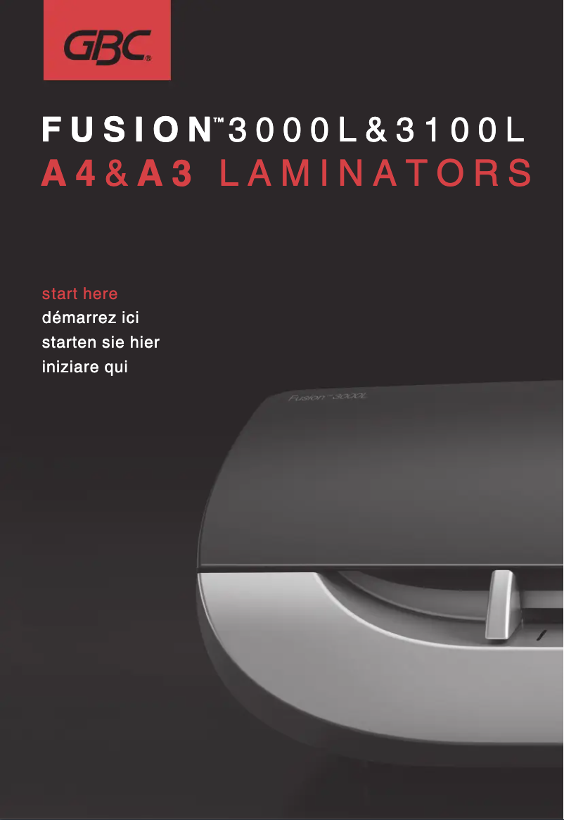 First page image of the manual for Fusion 3000L