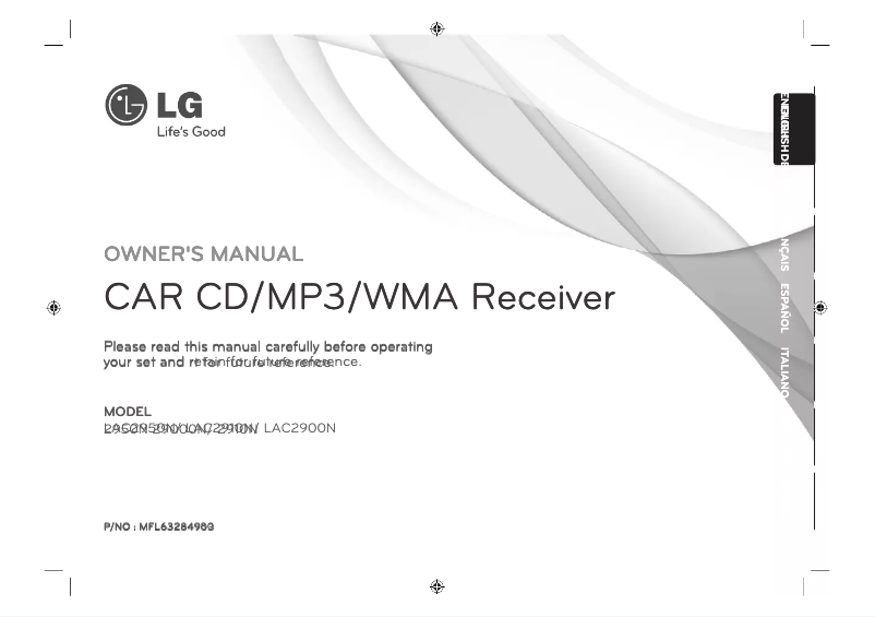Page 1 de la notice Manuel utilisateur LG LAC-2900N