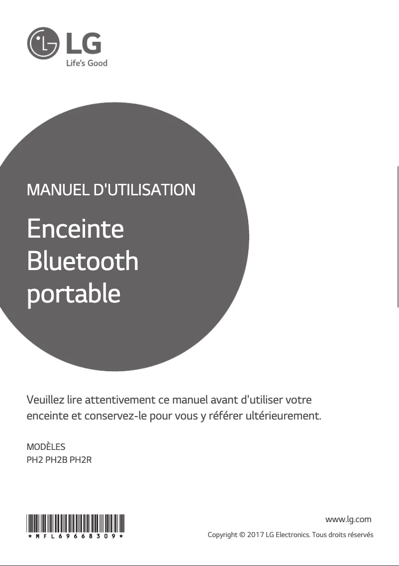 Image de la première page du manuel de l'appareil PH2