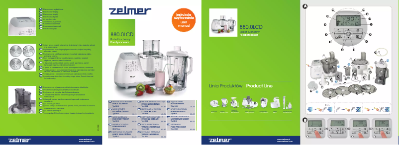 Page 1 de la notice Manuel utilisateur Zelmer 880.0LCD