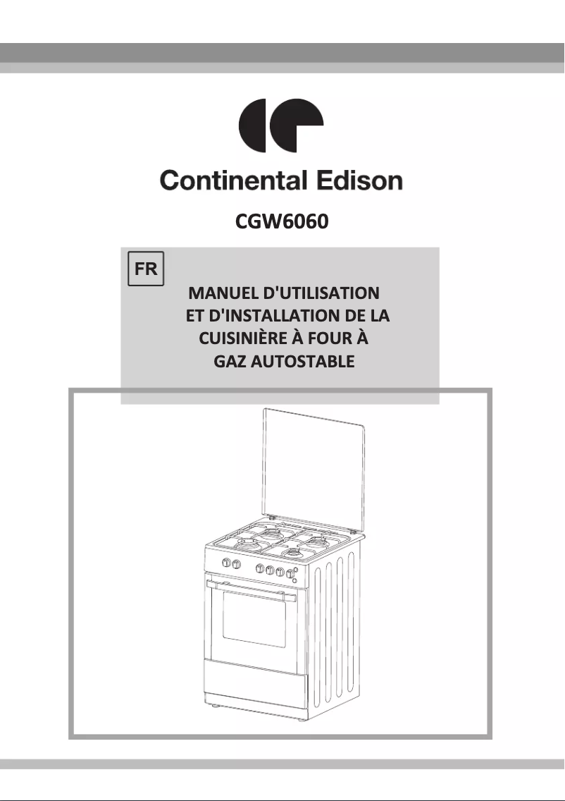 Page 1 of the manual User Manual Continental Edison CECGW6060