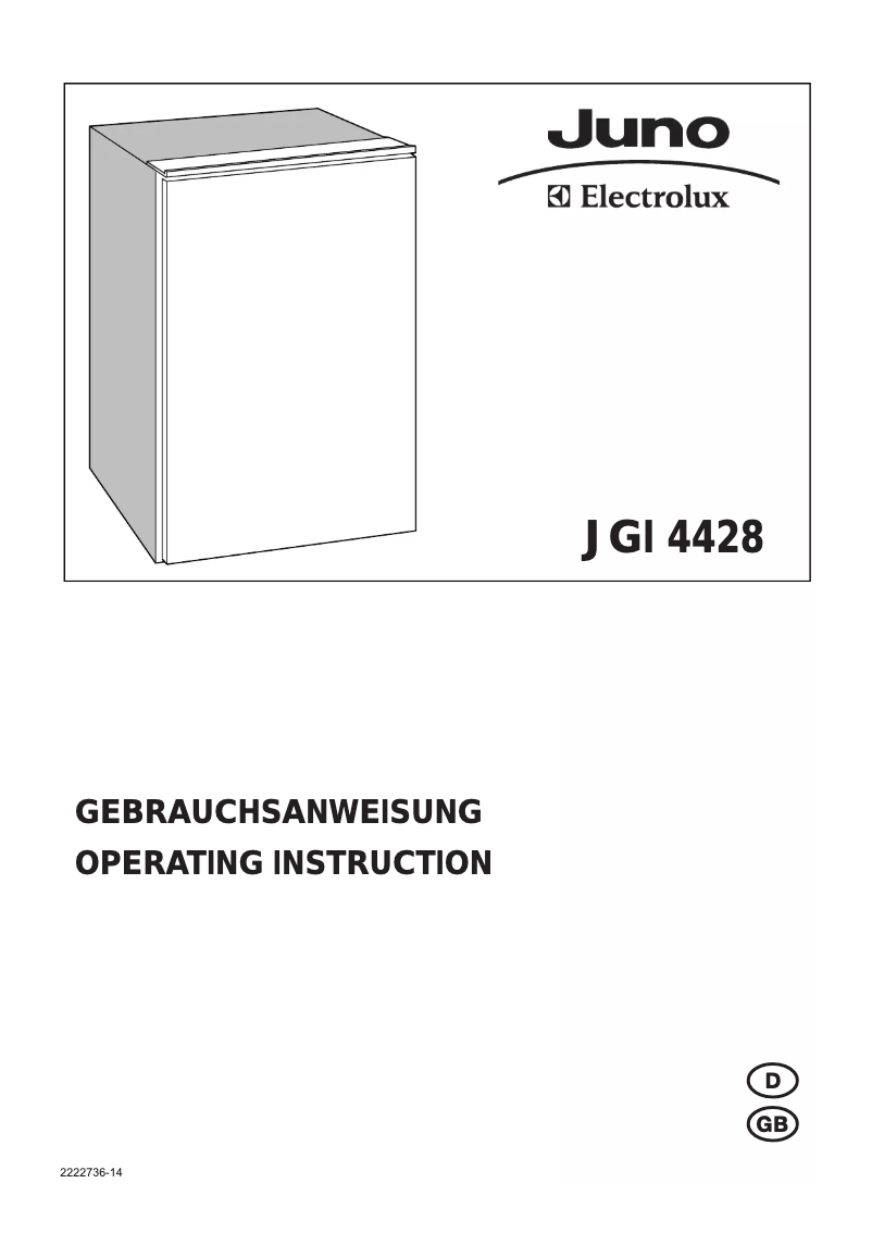 Page 1 of the manual User Manual Juno Electrolux JGI4428