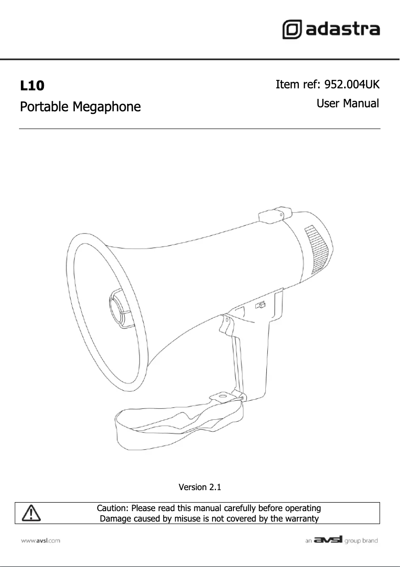 First page image of the manual for L10
