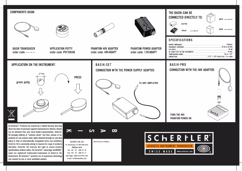 First page image of the manual for Basik Pro