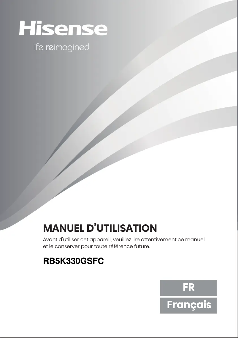 Page 1 of the manual User Manual Hisense RB5K330GSFC