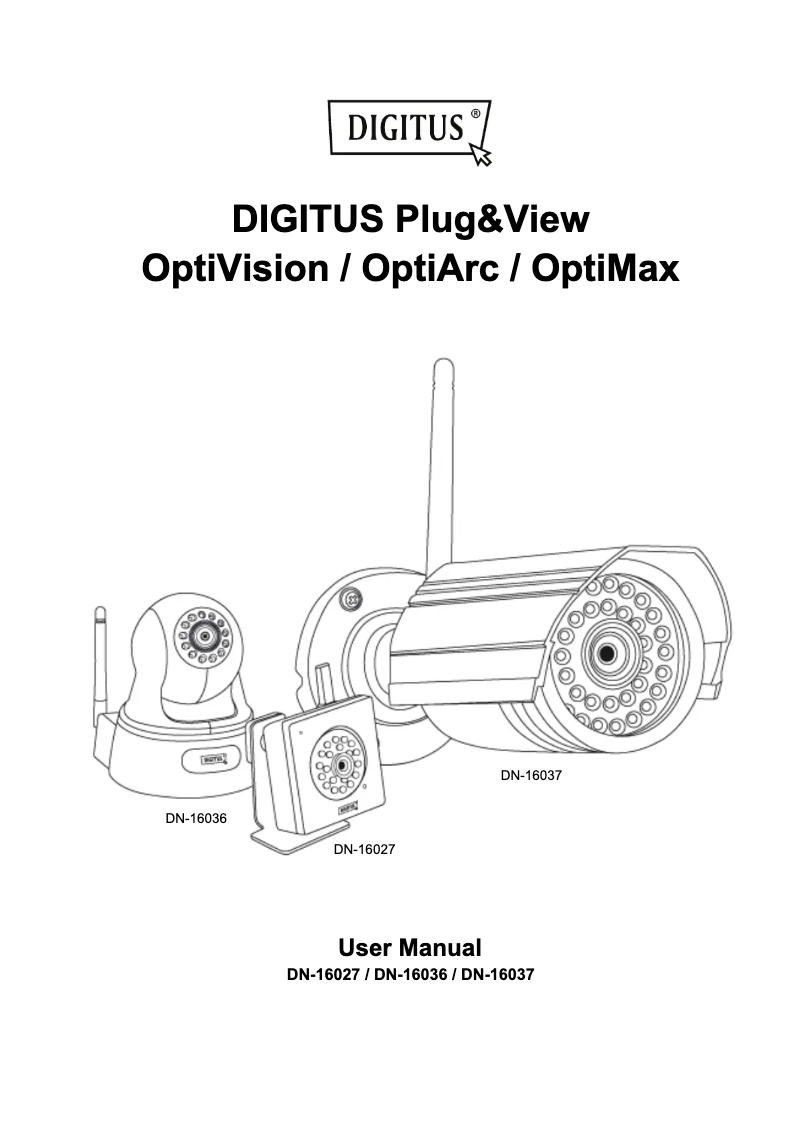 First page image of the manual for OptiVision DN-16027