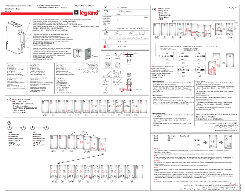 Page 1 of the manual User Manual Legrand MicroRex D11