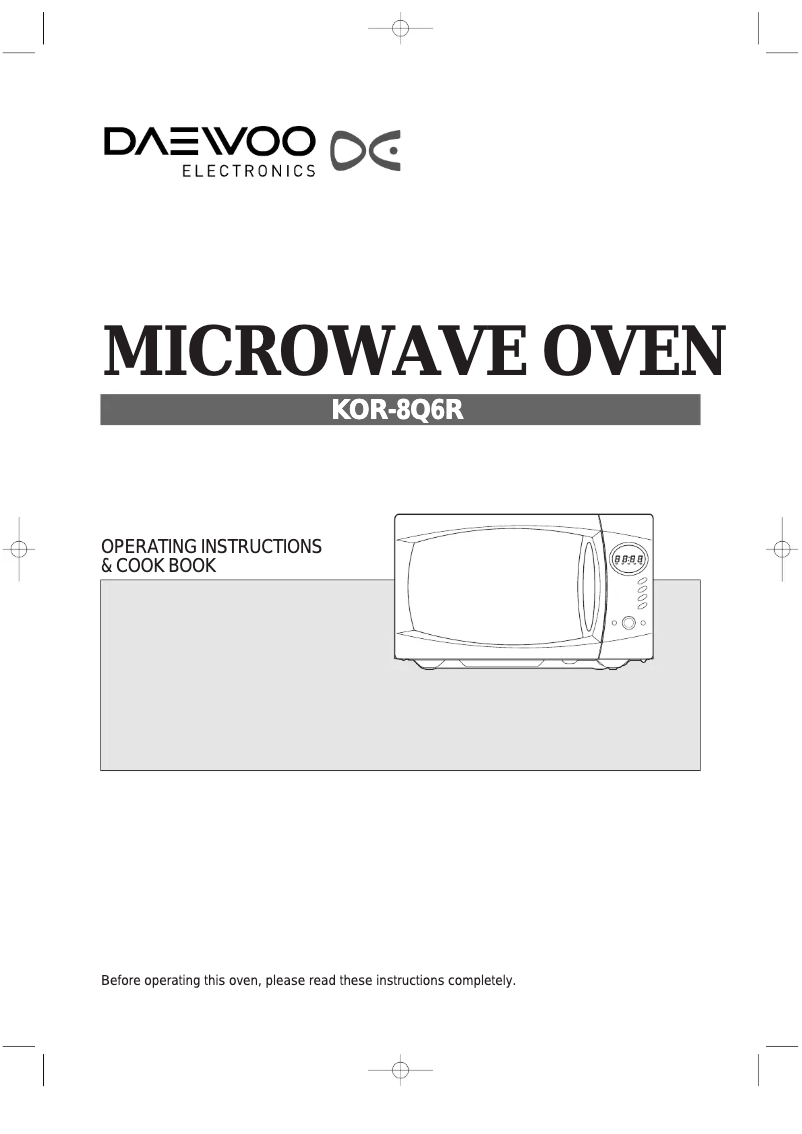 Page 1 of the manual User Manual Daewoo KOR-8Q6R