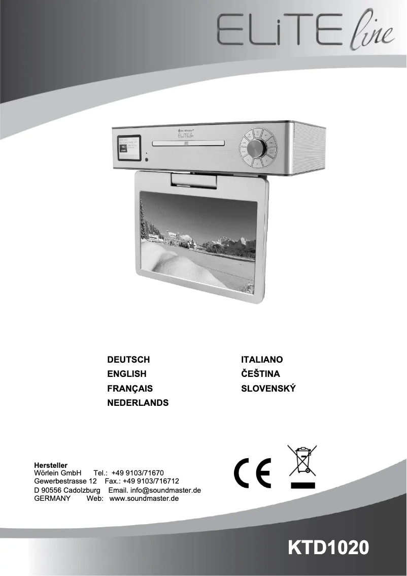 First page image of the manual for KTD1020