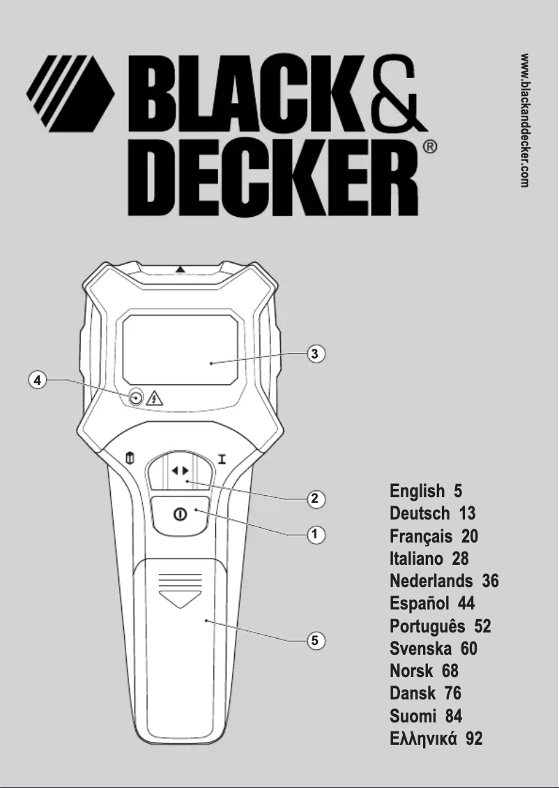 Page 1 of the manual User Manual Black & Decker BDS303