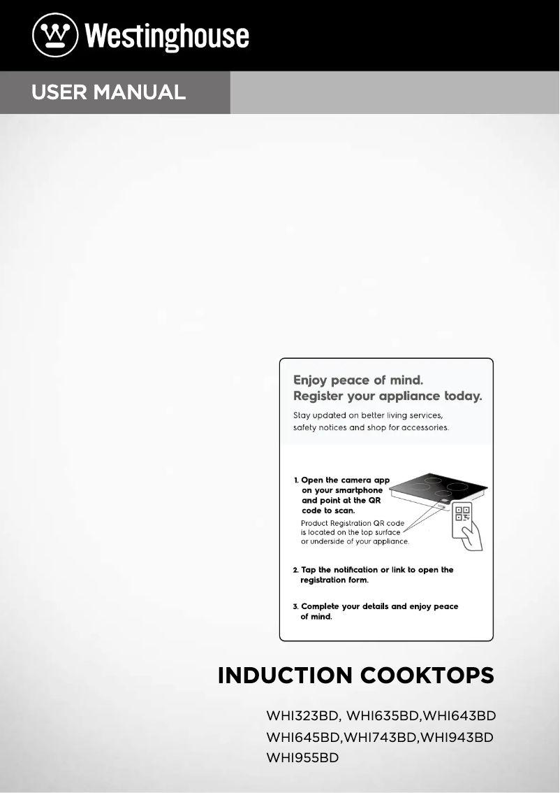 Page 1 of the manual User Manual Westinghouse WHI743BD