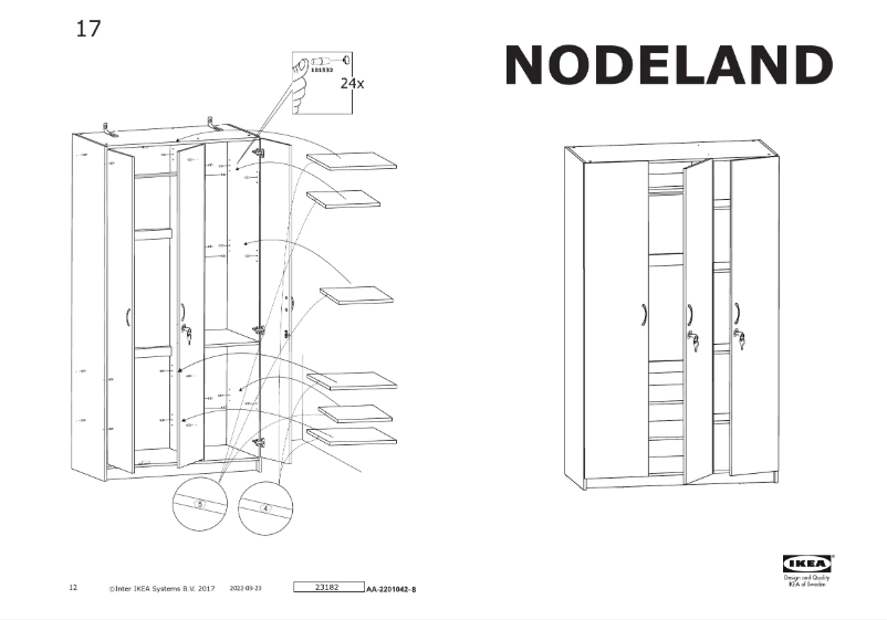 Page 1 of the manual User Manual Ikea NODELAND 604.950.98