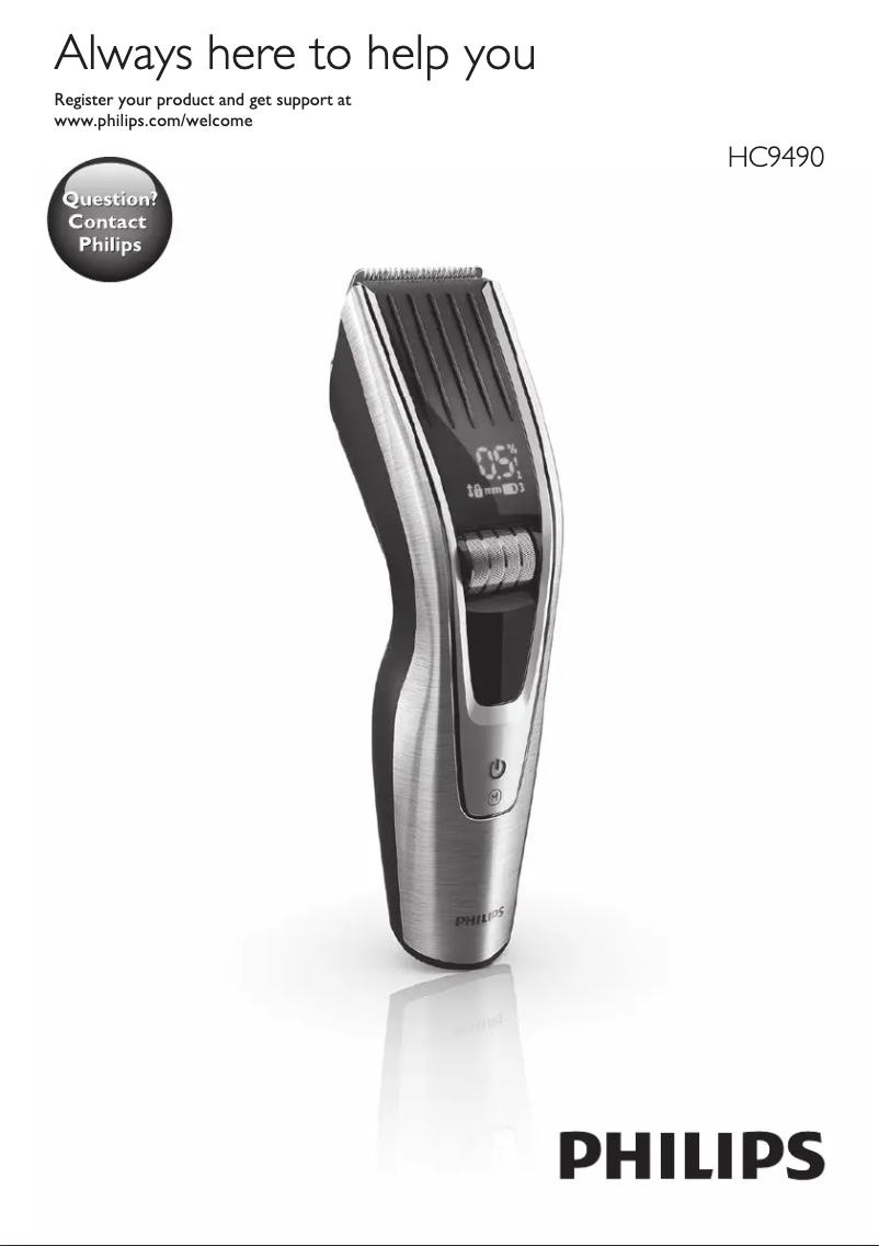 First page image of the manual for Series 9000 HC9490