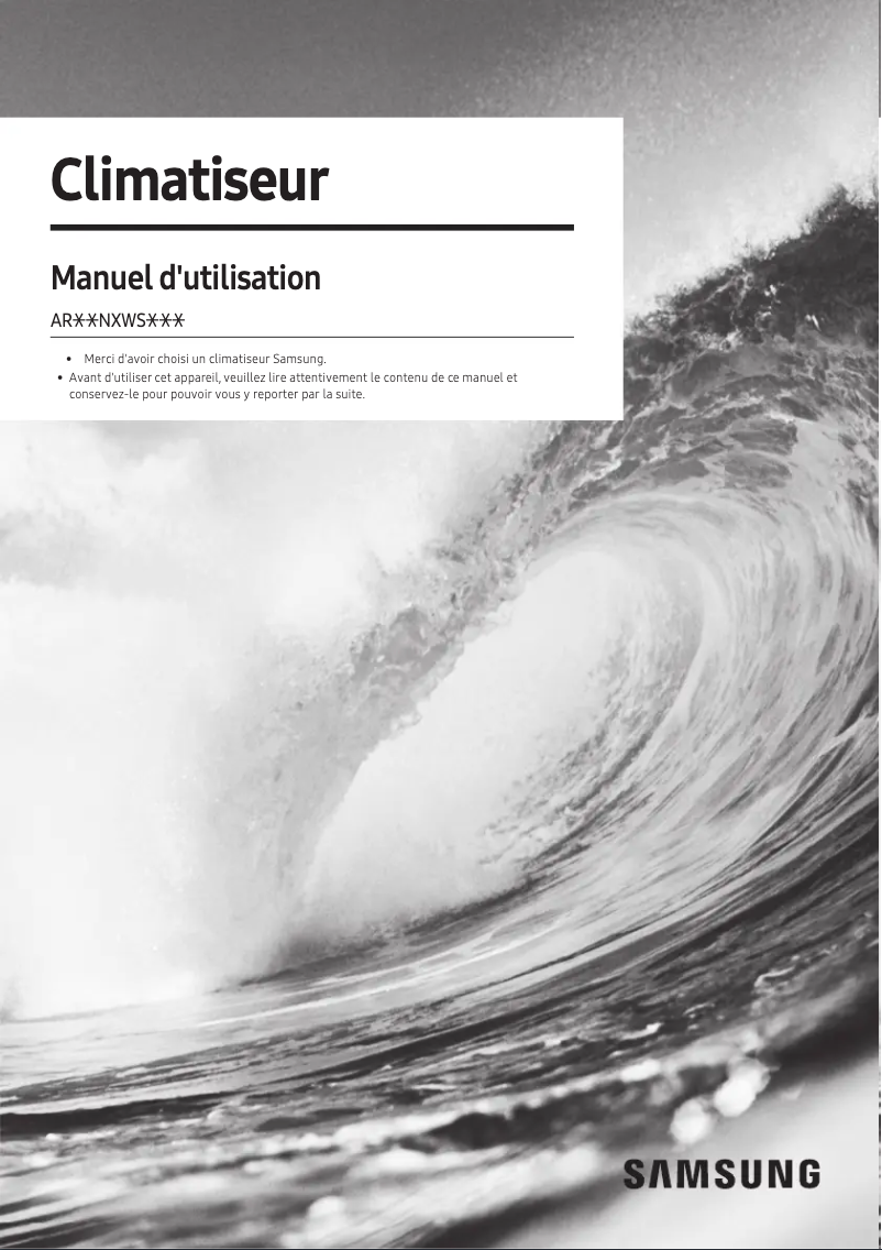 First page image of the manual for AR09NXWSAURN