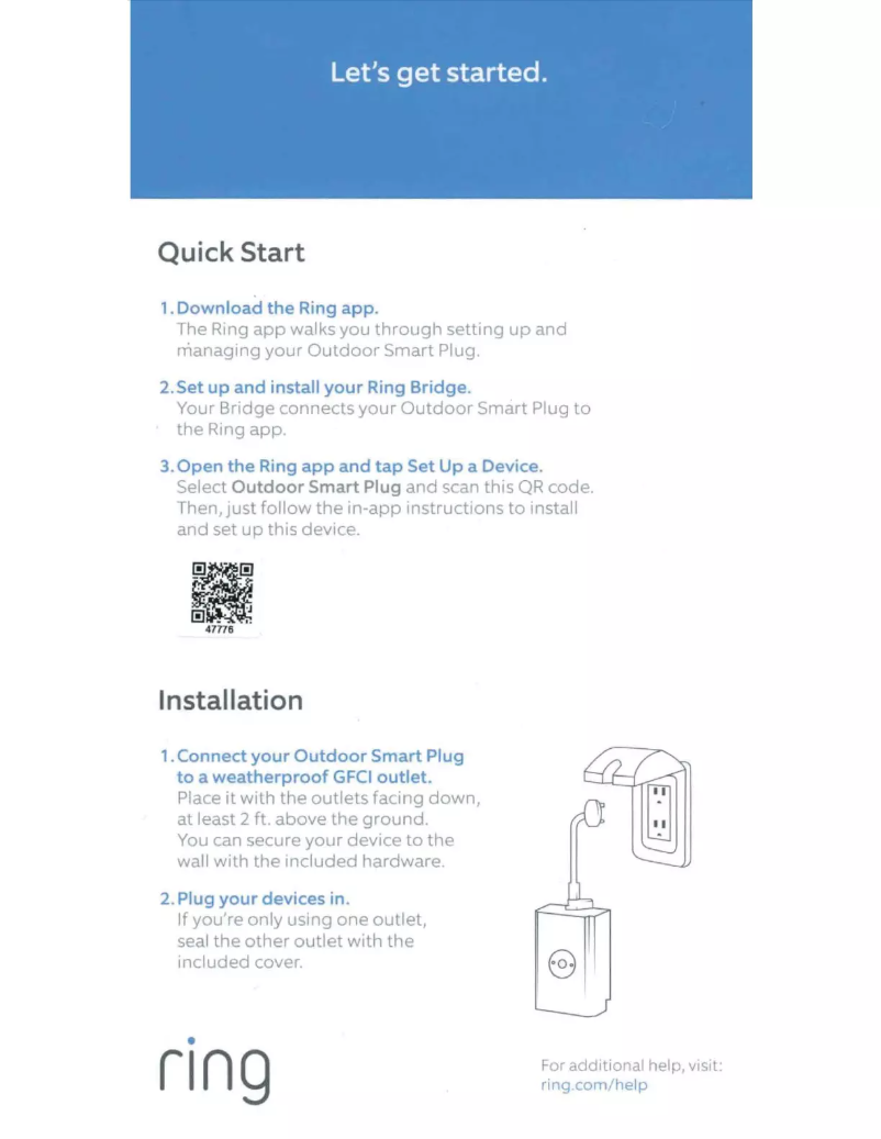 Page 1 of the manual User Manual Ring Smart Outdoor Plug