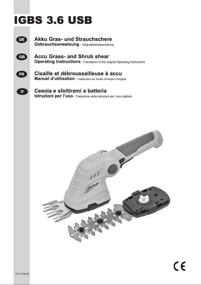 Page 1 of the manual User Manual IKRA IGBS 3.6 USB