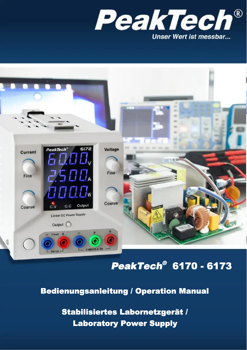 First page image of the manual for 6170