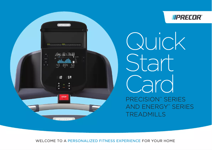 Page 1 of the manual User Manual Precor TRM 223 TREADMILL