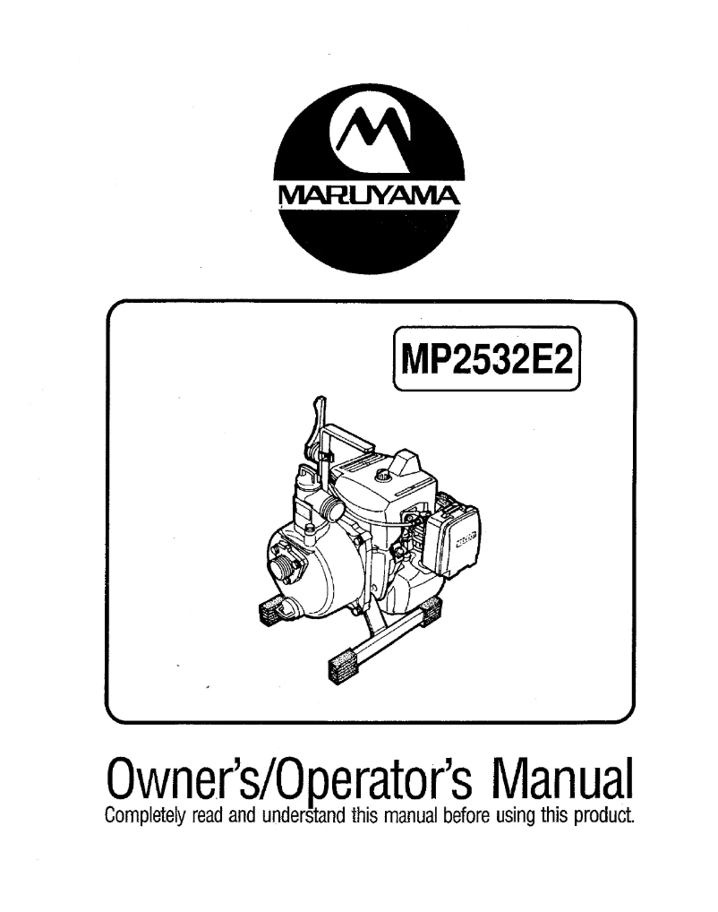 First page image of the manual for MP2532E2