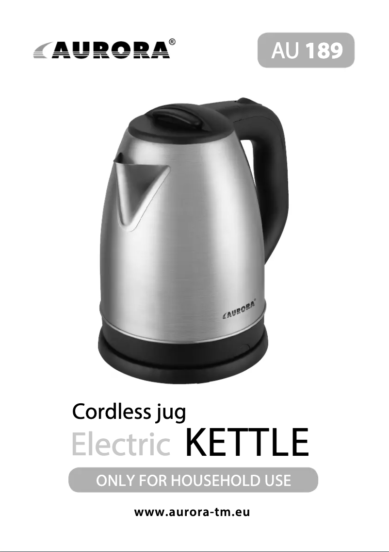 First page image of the manual for AU 189