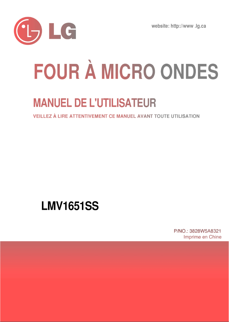 First page image of the manual for LMV1651SS