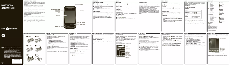 First page image of the manual for Screen Mini