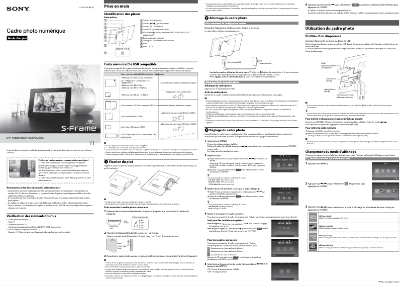 First page image of the manual for DPF-C700