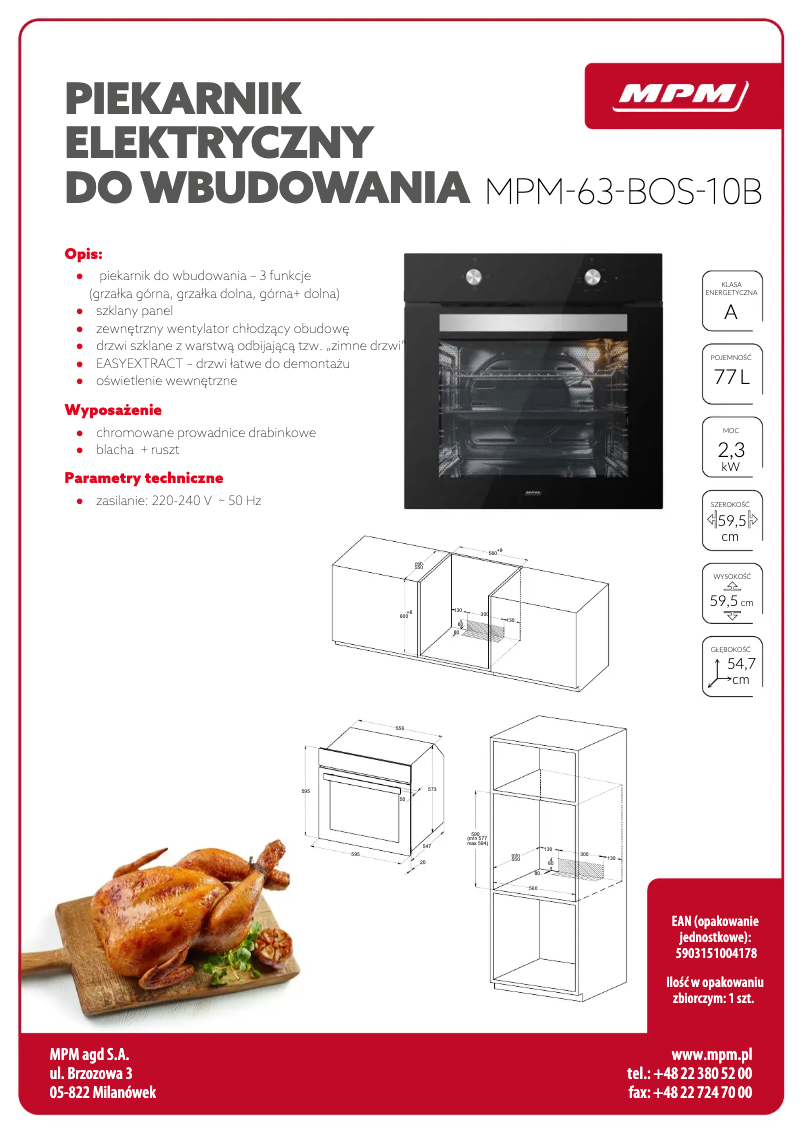 First page image of the manual for MPM-63-BOS-10B