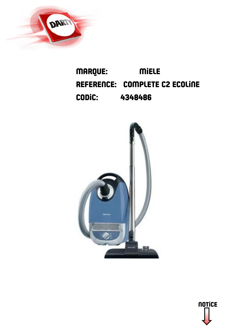 Page 1 of the manual User Manual Miele Complete C2 EcoLine