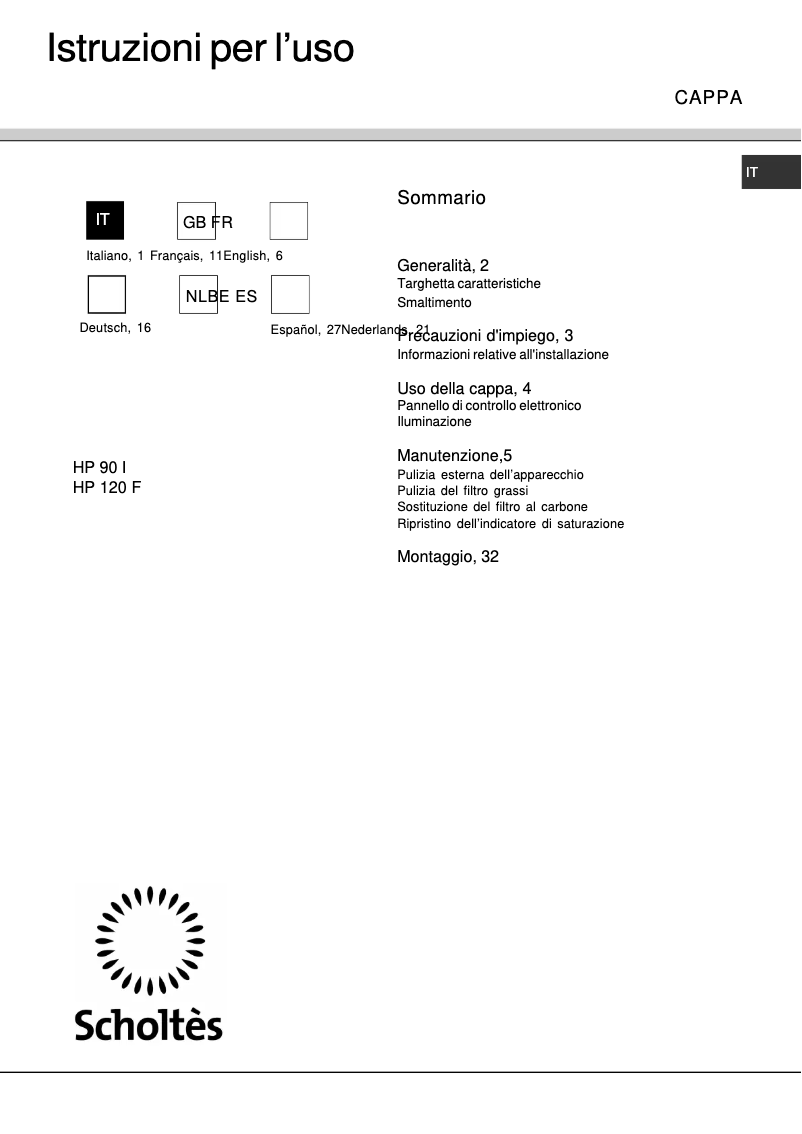 First page image of the manual for HP 90 I
