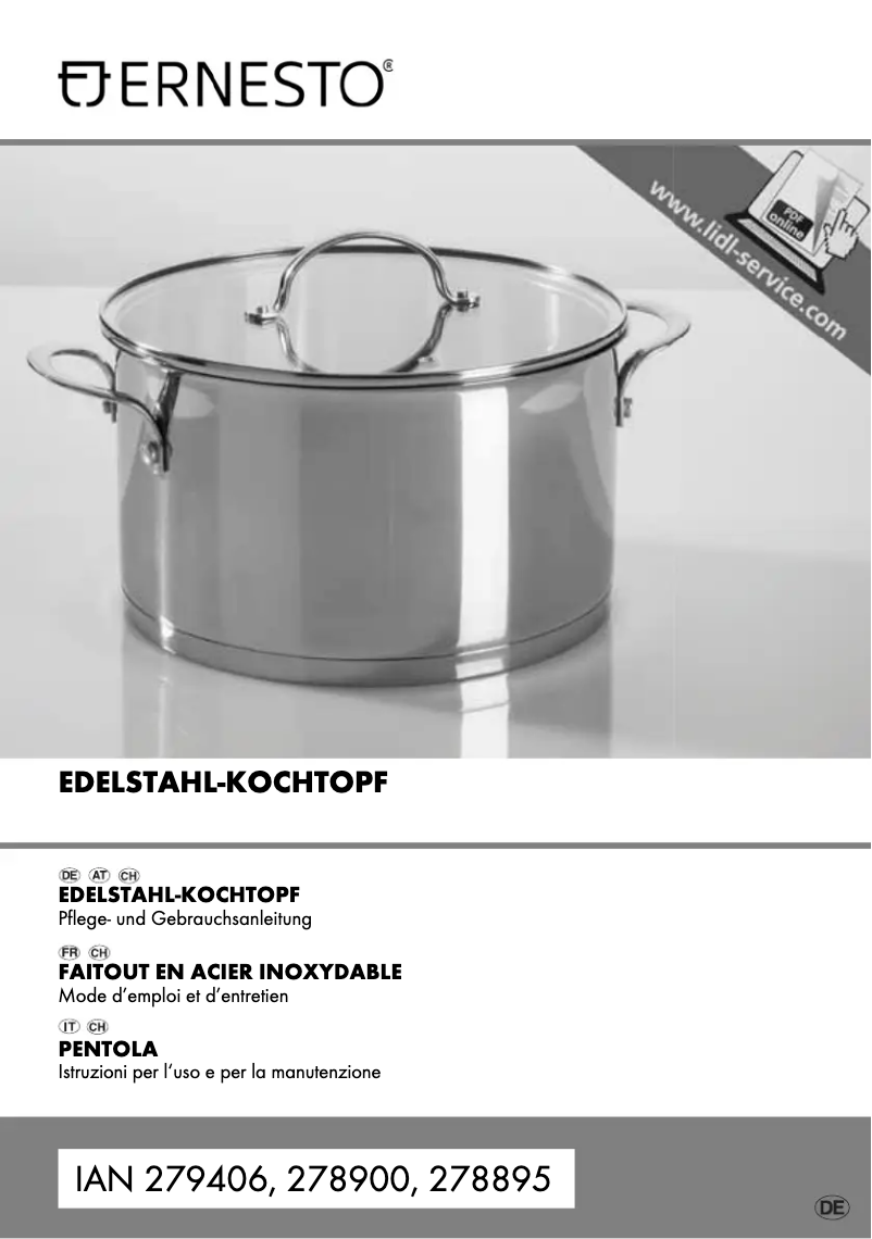 First page image of the manual for IAN 278895