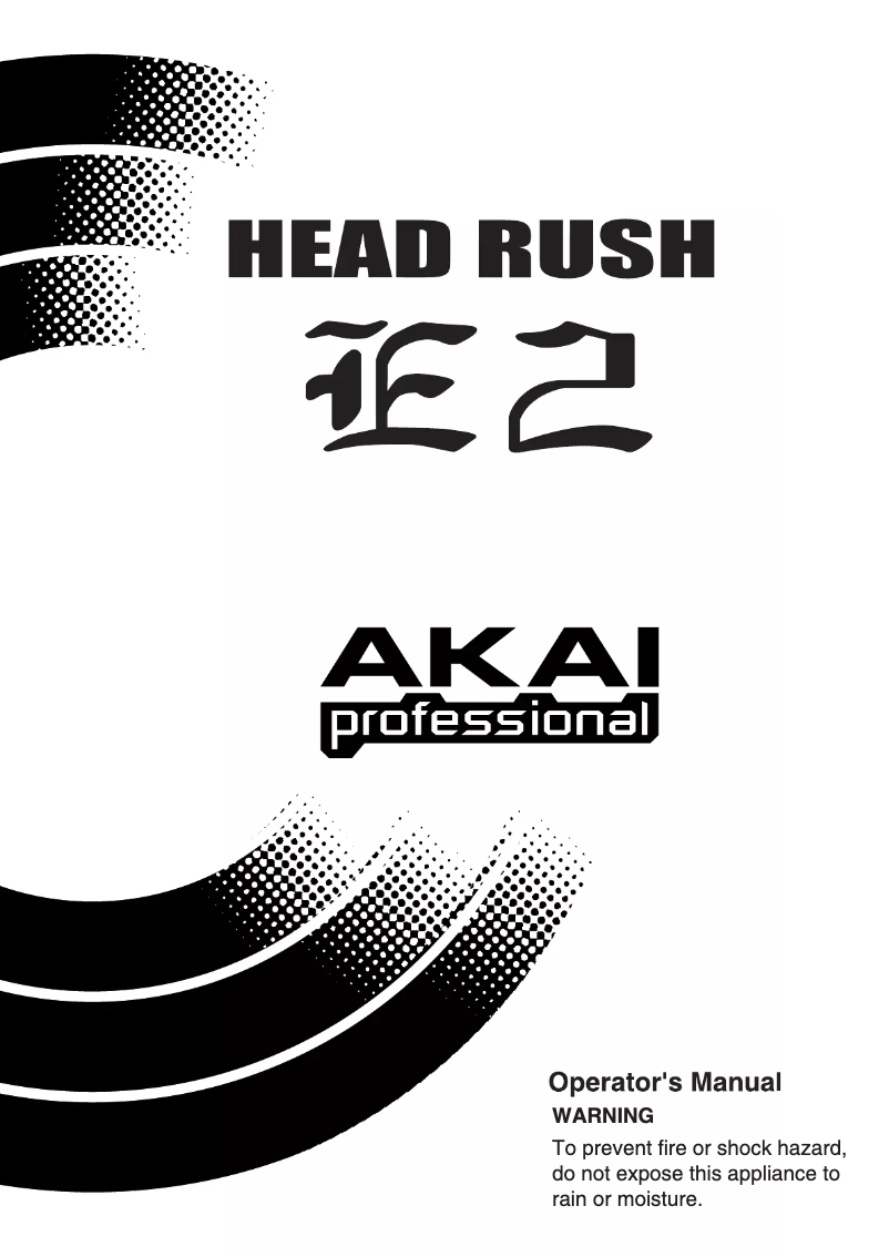 Page 1 de la notice Manuel utilisateur AKAI E2