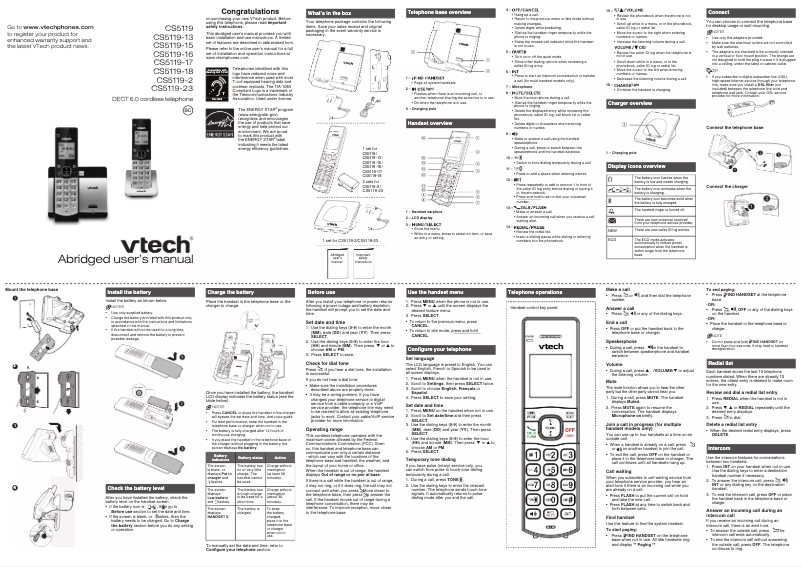 Page 1 of the manual User Manual Vtech CS5119