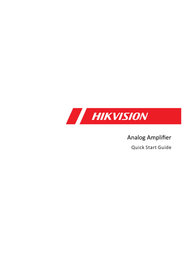 Page 1 of the manual User Manual Hikvision DS-QAE0A240G1-VB6