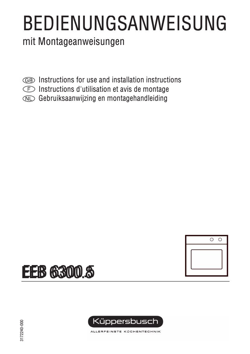 First page image of the manual for EEB 6300.8