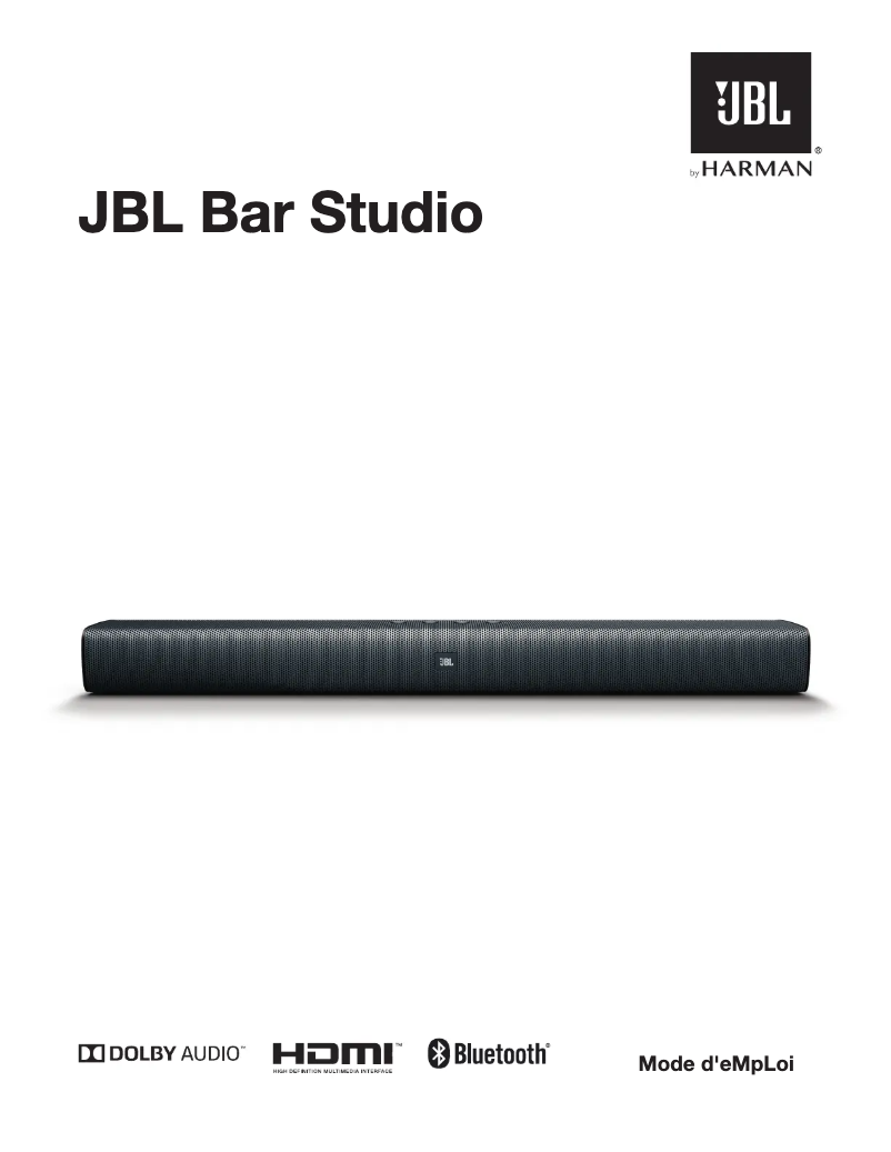 First page image of the manual for Bar Studio