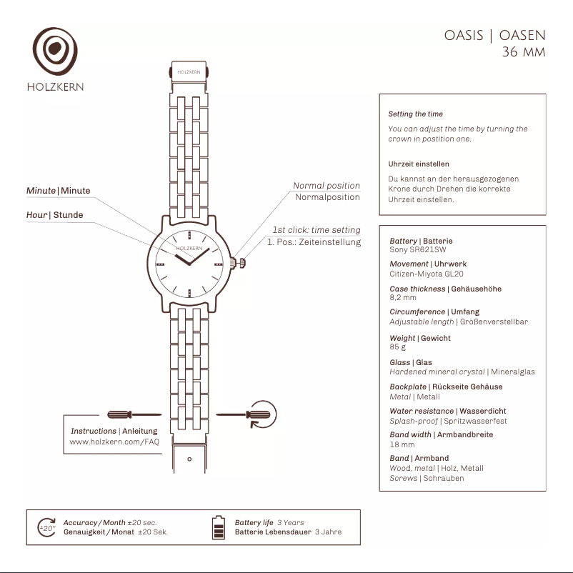 First page image of the manual for Timia