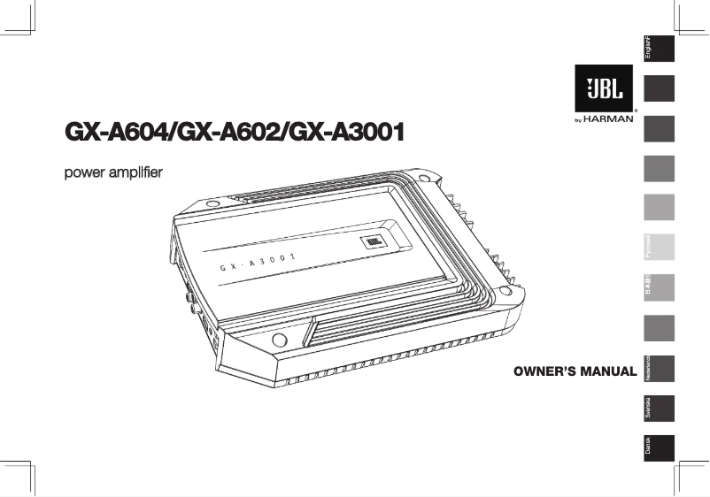 First page image of the manual for GX-A602
